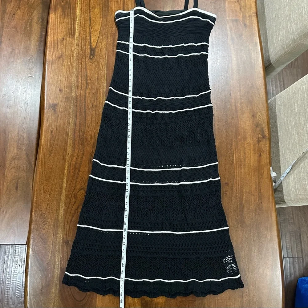 Abercrombie & Fitch Crochet Maxi Dress Knit Lined Women’s Vacation Resortwear XL
